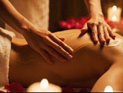 Gota de óleo caindo em uma pétala de rosa.